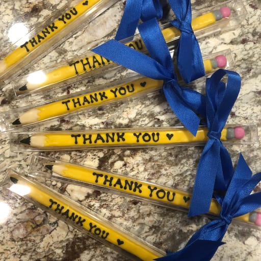 Pencil Cookies for Teachers