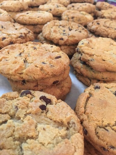 One dozen Jumbo Chocolate Chip Cookies