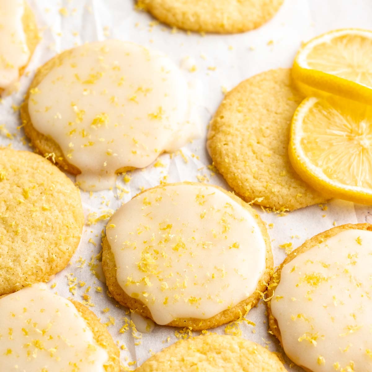 Lemon Shortbread Cookies with Lemon Maple Glaze (12ct)