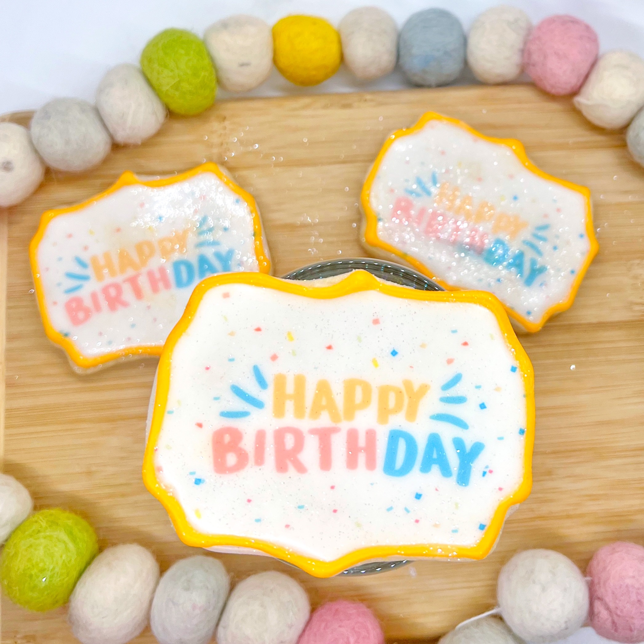 Ready-Made Happy Birthday Iced Sugar Cookies