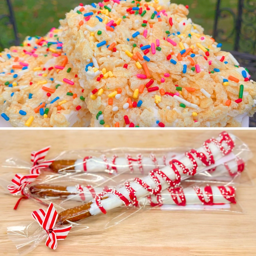 Custom Dipped Pretzels / Crispy Rice Treats