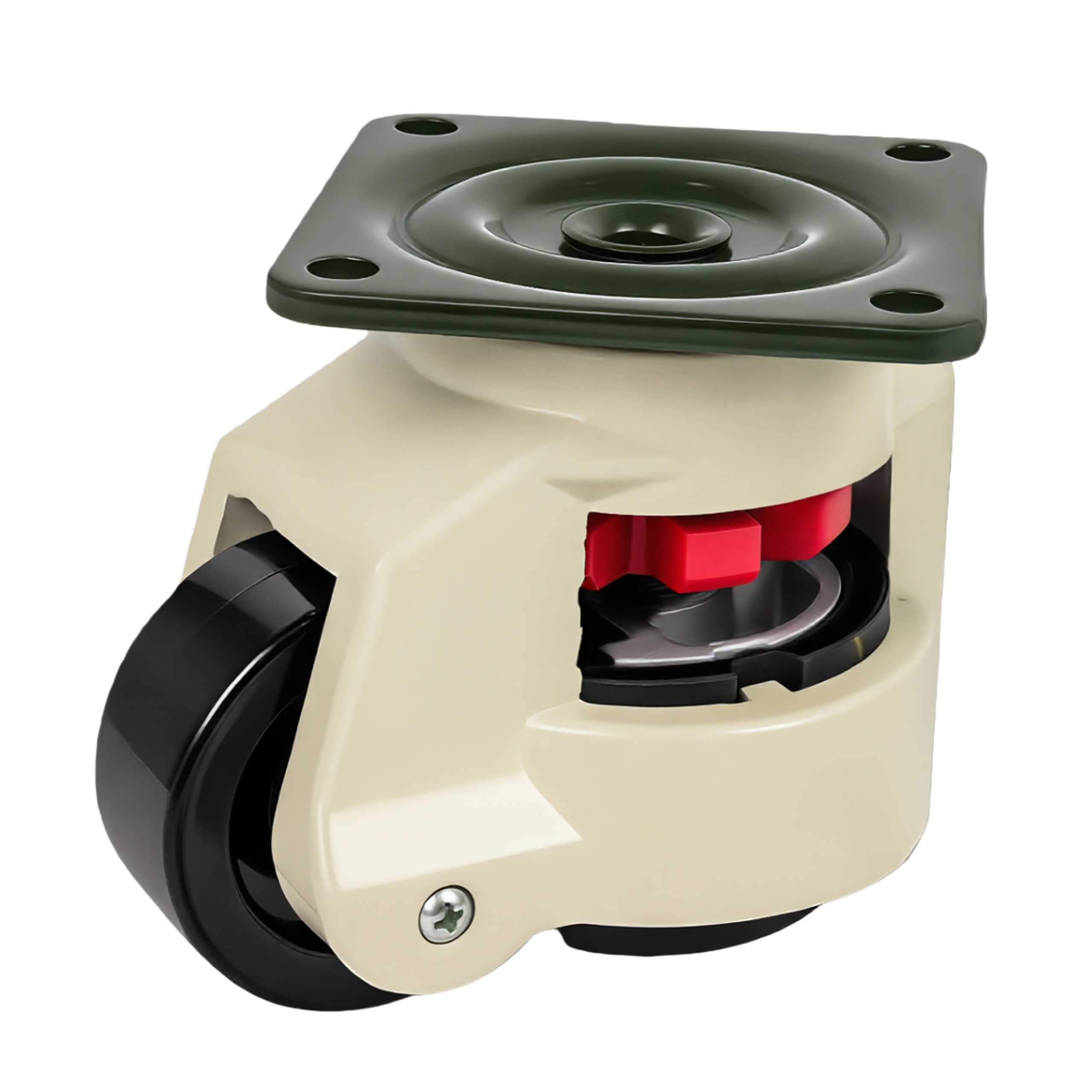 Levelling Castor (Plate Mount) — 42mm (50kg)