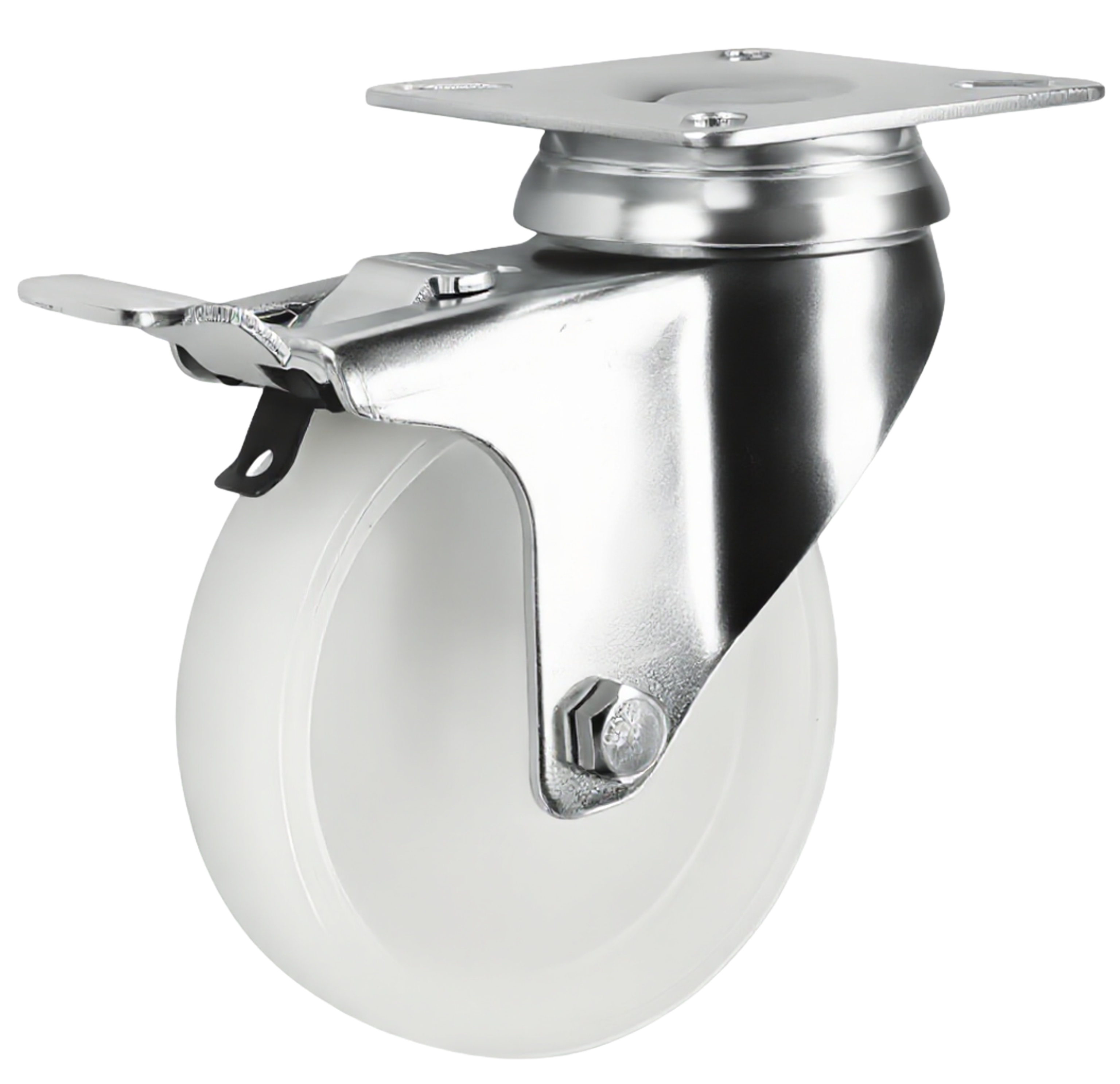 Light Duty PP Castor — 3" Top Brake