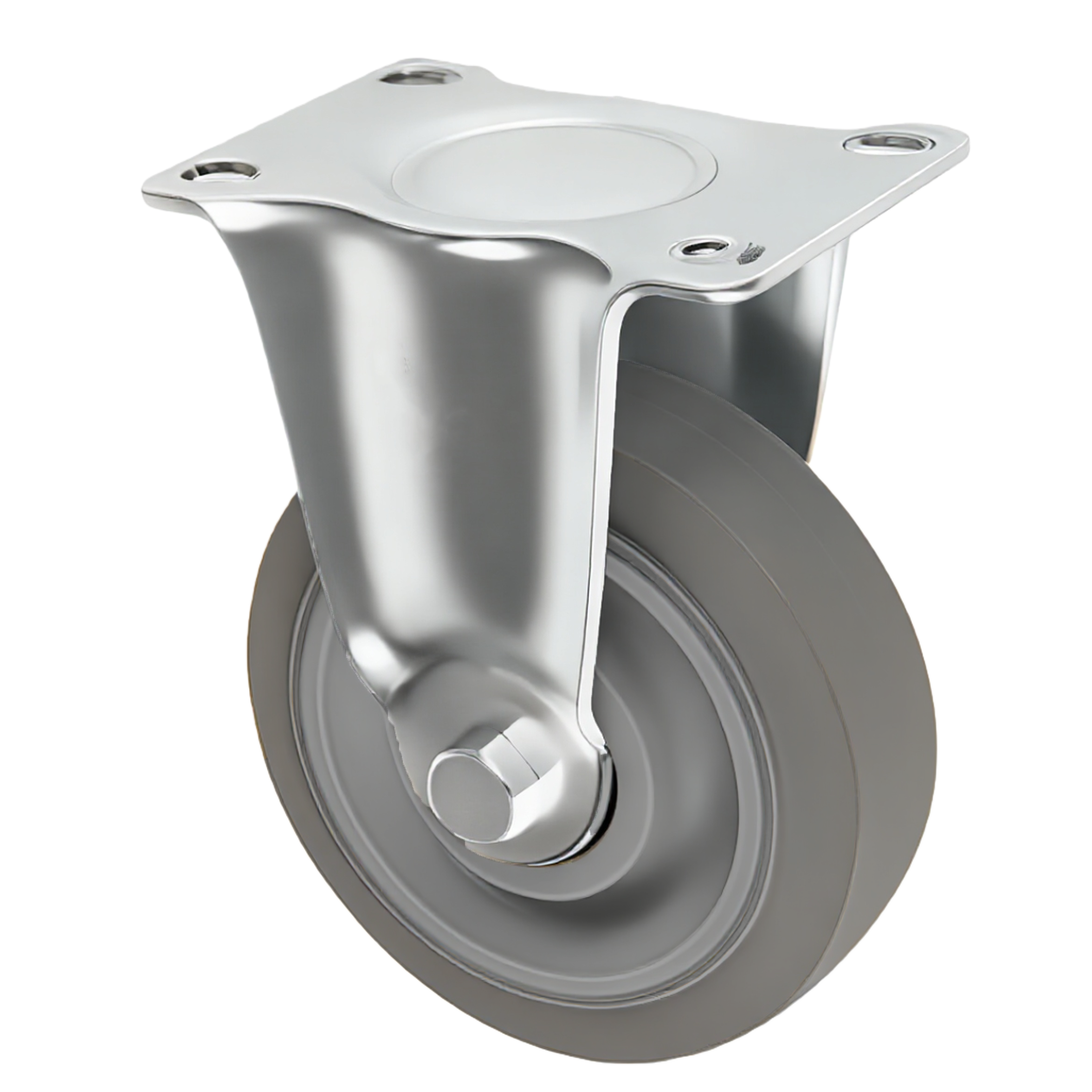 Medium Duty Rubber Castor Wheel — 3" Rigid