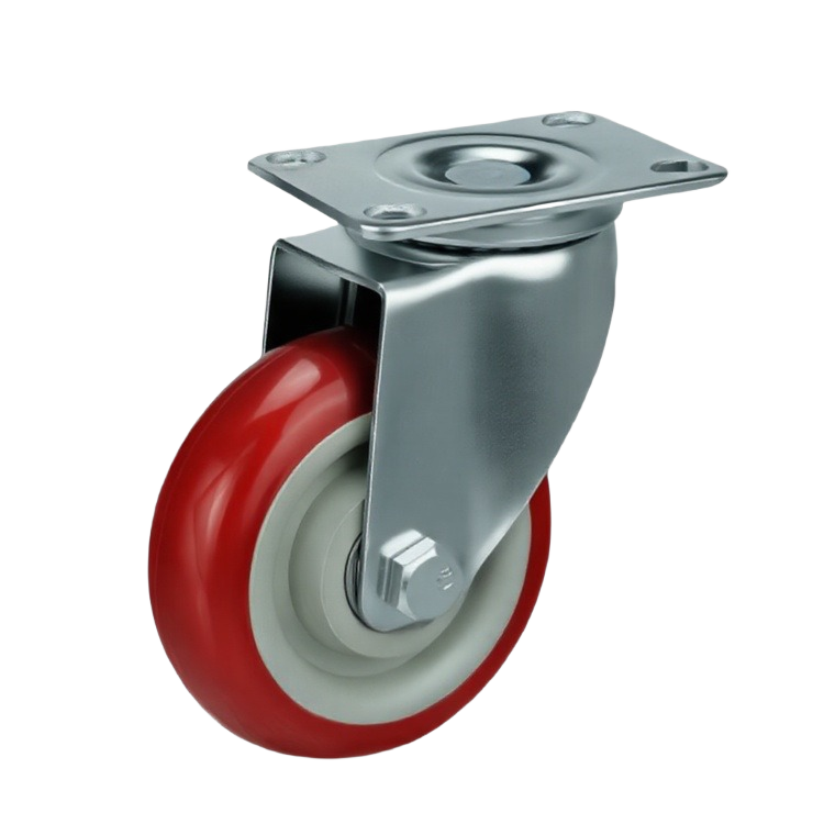 Medium Duty PU Castor Wheel (Plate Mount) — 3" Swivel