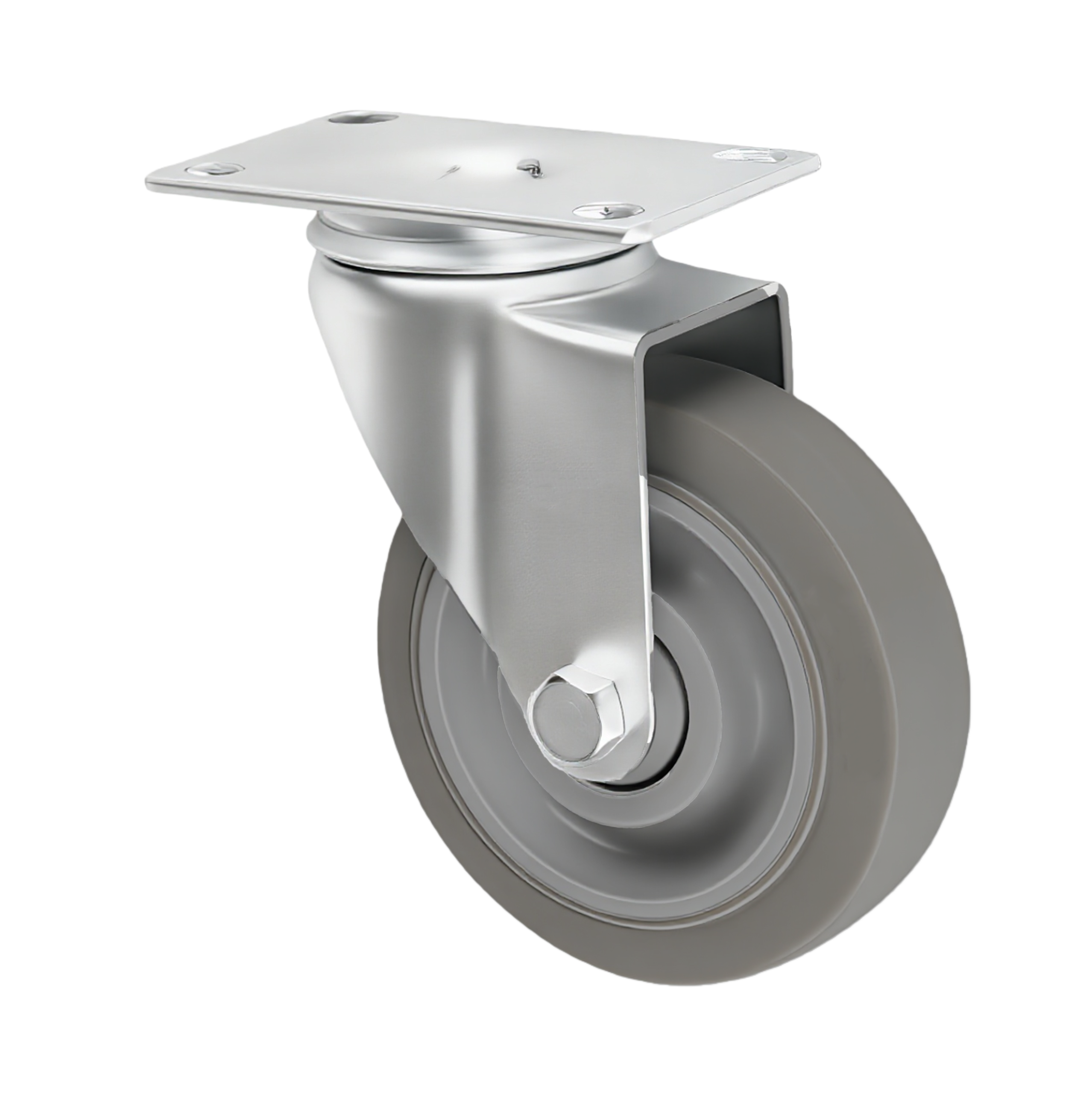 Medium Duty Rubber Castor Wheel — 3" Swivel