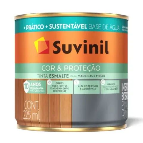 SUVINIL ESMALTE SINTÉTICO BASE D'ÁGUA BRANCO FOSCO 225 ML