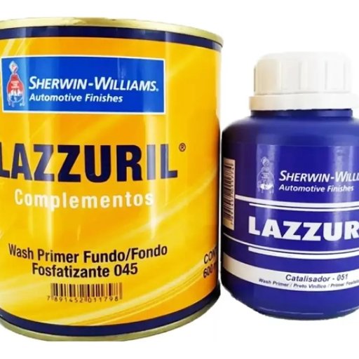 LAZZURIL KIT WASH PRIMER 045 600ML E CATALISADOR VINÍLICO 051 300ML