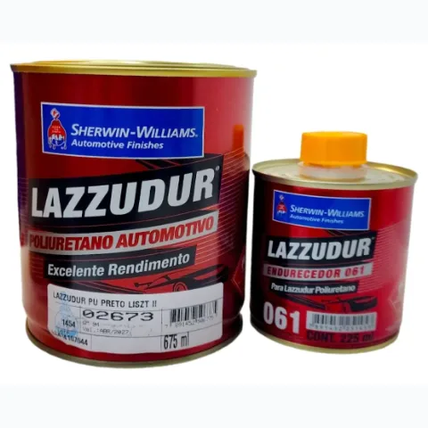 LAZZURIL KIT TINTA PU PRETO LISZT E CATALISADOR 061 900ML
