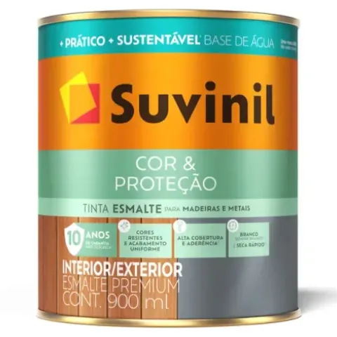 SUVINIL ESMALTE SINTÉTICO BASE D'ÁGUA BRANCO BRILHANTE 900 ML