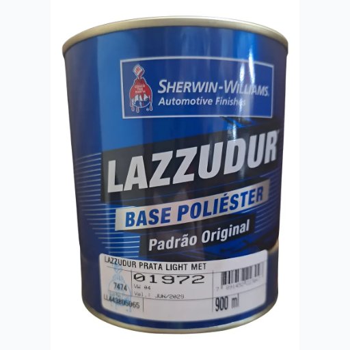 TINTA AUTOMOTIVÁ POLIESTER LAZZURIL PRATA LIGHT (VW) 900ML