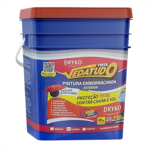 DRYKO TINTA EMBORRACHADA VEDATUDO 20KG - GRAFITE