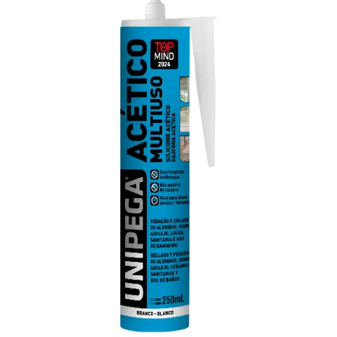 UNIPEGA SILICONE ACETICO MULTIUSO BRANCO 250ML