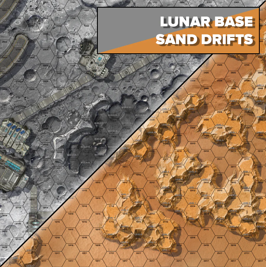 A view of the Lunar Base / Sand Drift mat