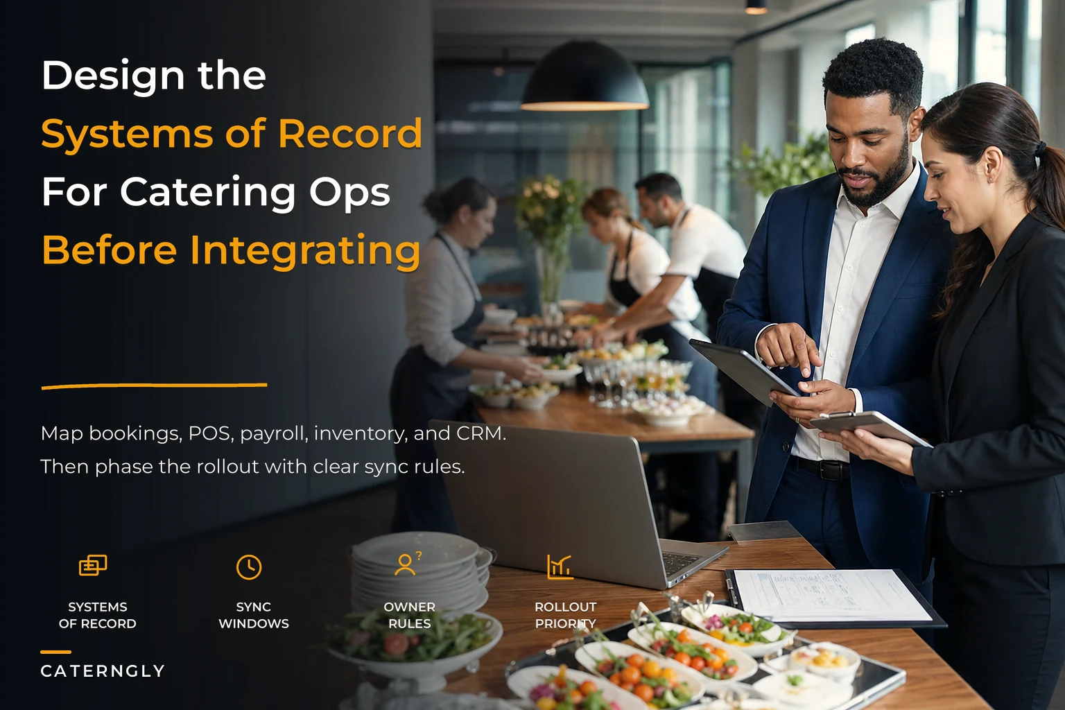 Design a Catering Digital Operations Architecture: Systems of Record, Sync Rules and Phased Rollout