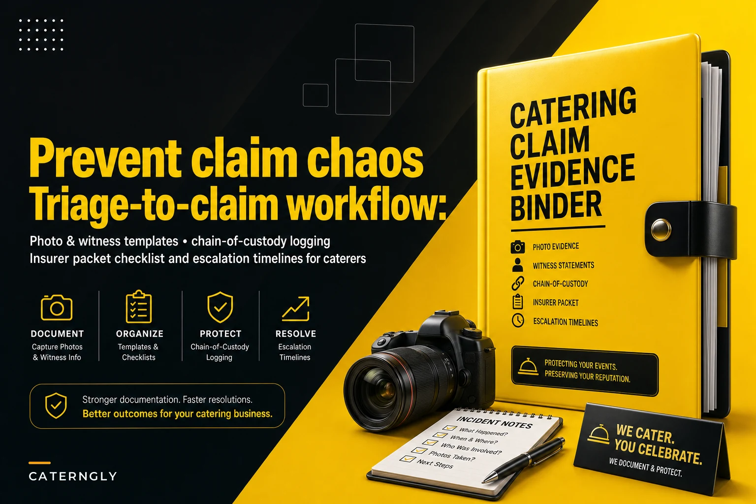 From incident to claim: an on-the-spot triage and insurer packet workflow for caterers
