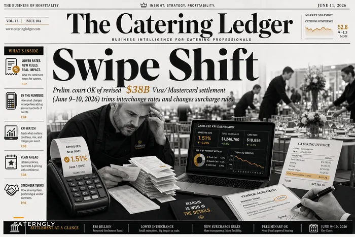 How the Visa/Mastercard swipe‑fee settlement changes caterers' payment costs — 6 operational moves to protect margins