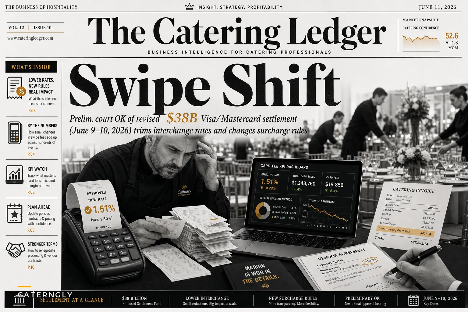 How the Visa/Mastercard swipe‑fee settlement changes caterers' payment costs — 6 operational moves to protect margins