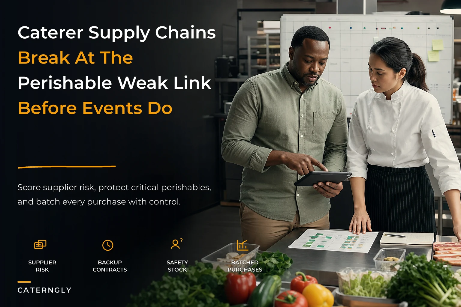 Supply-chain resilience and procurement strategy for caterers