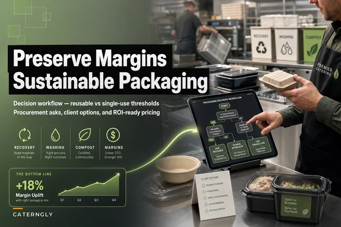 Sustainable packaging that preserves margins: decision tables, procurement asks and client options