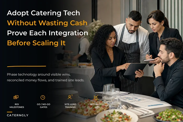 Technology adoption playbook for caterers to secure ROI