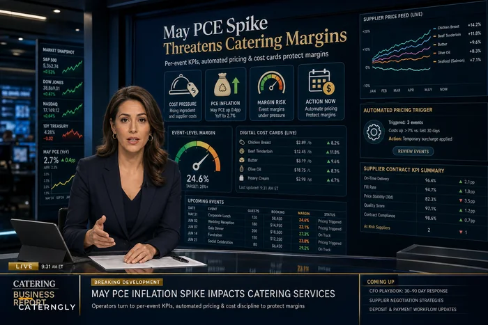 Use per‑event KPIs to protect catering margins after the May PCE inflation spike