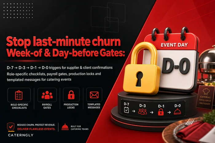 Week-of gating and day-before checklists to prevent last‑minute churn