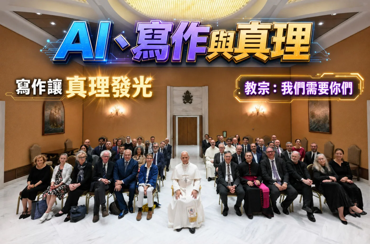 從人工智能到寫作使命 梵蒂岡聚焦AI倫理 教宗期勉寫作助人勾勒真理輪廓|文章首圖