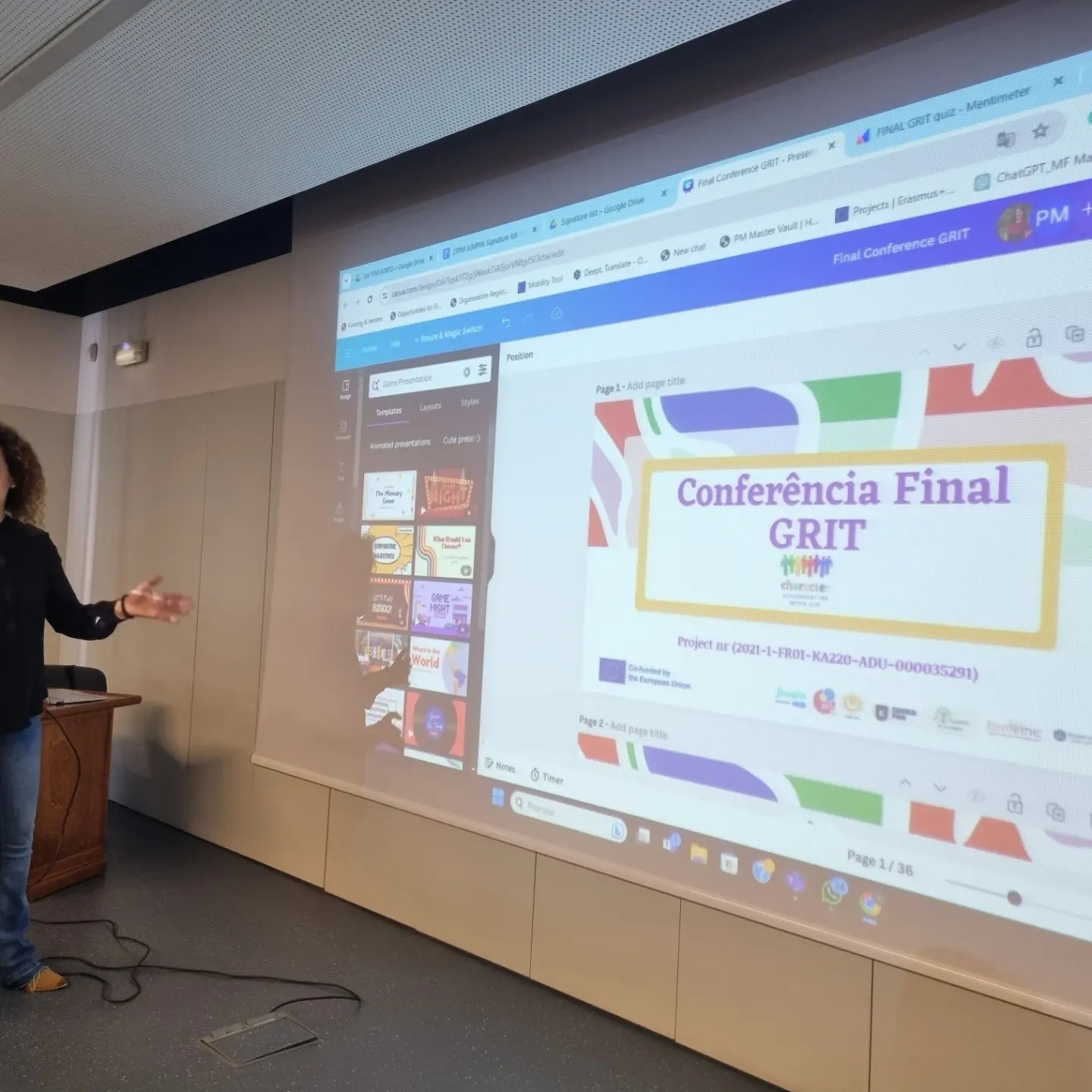 Character Development for Active Life Final Conference in Gondomar, Porto, Portugal