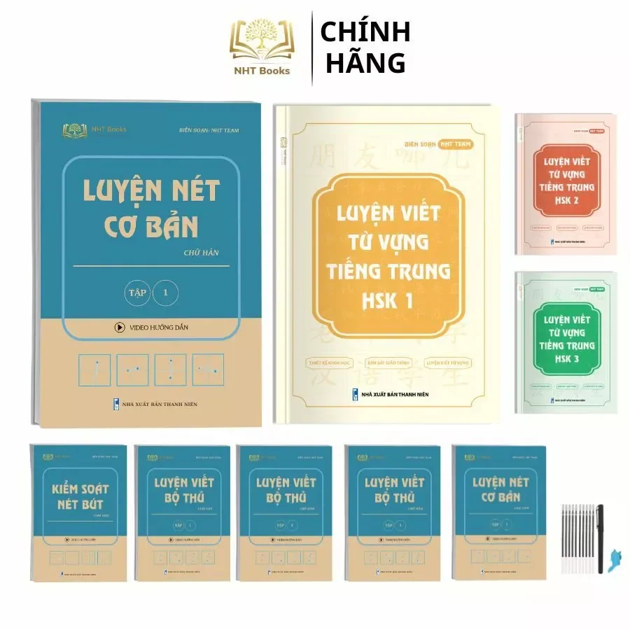 9 sách luyện chữ Hán bút bay mực