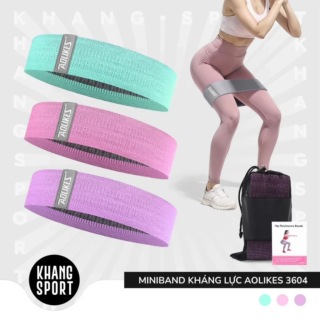 Dây Kháng Lực Miniband Tập Mông Aolikes A-3604 - Booty Band Tập Mông Tập Gym -…