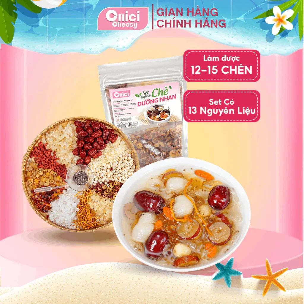 Chè dưỡng nhan tuyết yến ONICI set nguyên liệu 12 15 chén