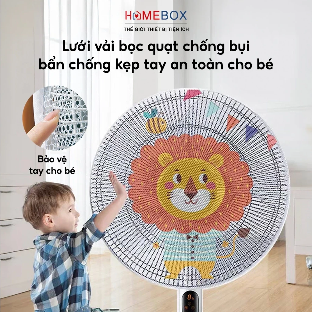 Lưới bọc quạt dây rút cho trẻ