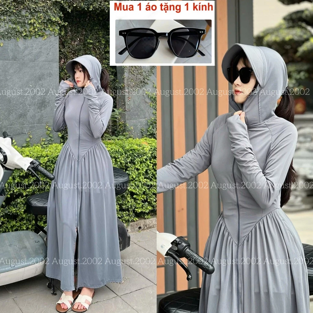 Áo váy chống nắng toàn thân vải Hàn lạnh