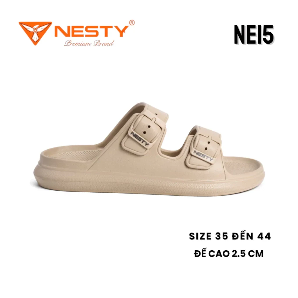 Dép Unisex NESTY Chính Hãng - Chất Liệu EVA Nhẹ Êm Ái, Siêu Nhẹ, Khóa Cài,…