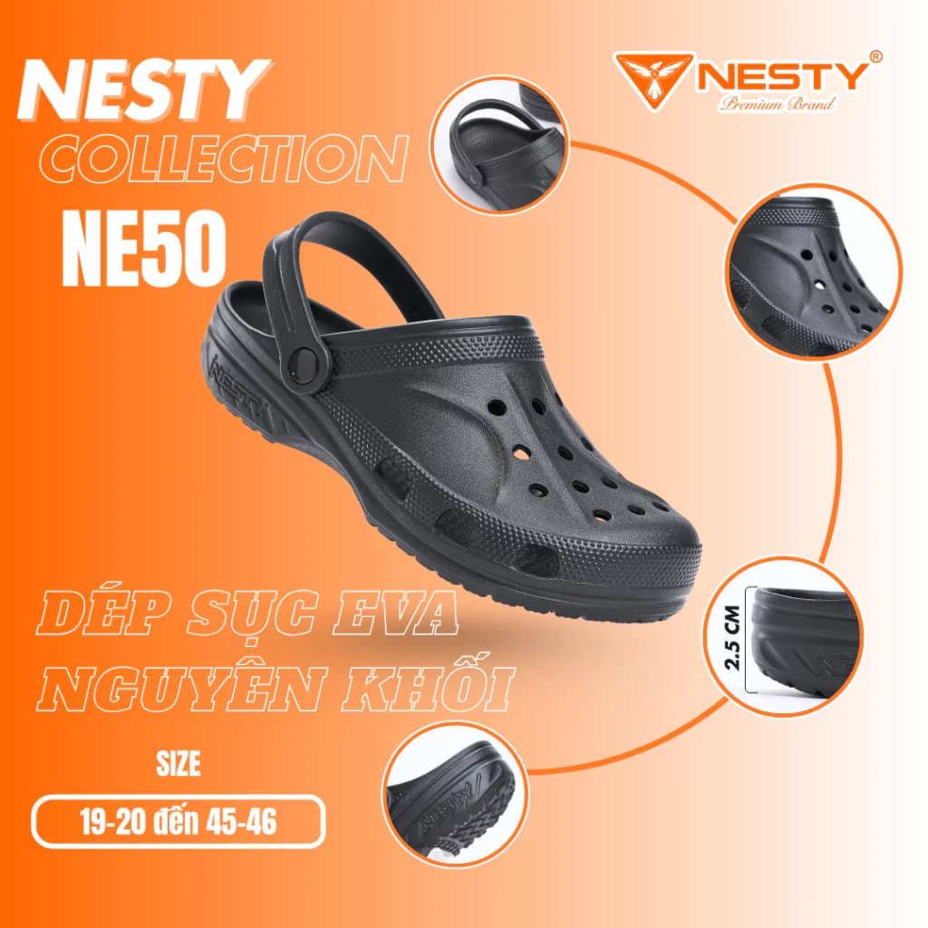 Dép sục NESTY KO1 đế 3 cm