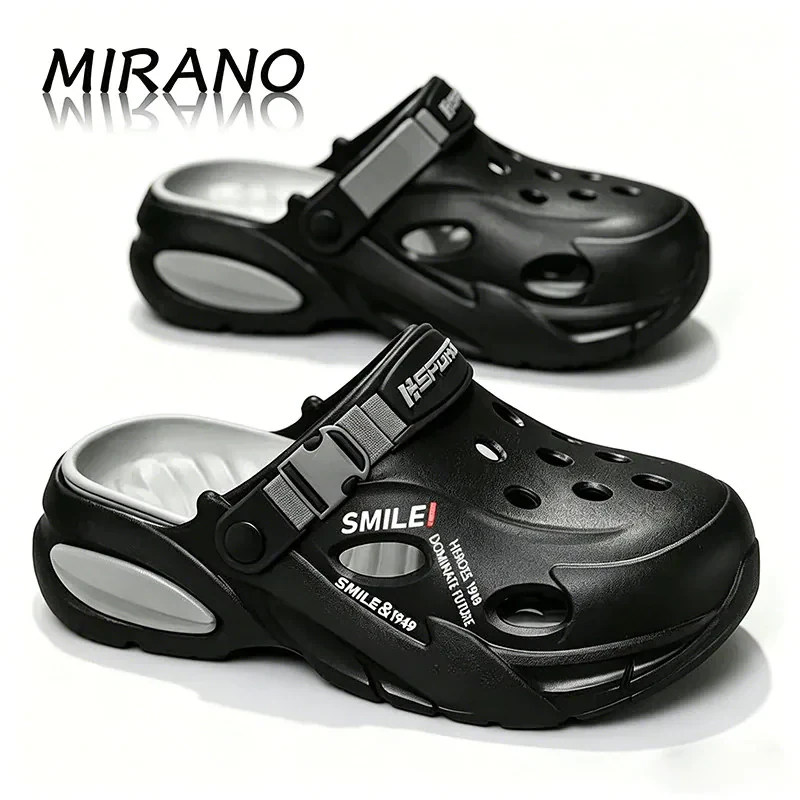 MIRANO Dép Đế Siêu Cao Nam Nữ Mũi Tròn Siêu Nhẹ Chống Trơn Trượt Thoáng…