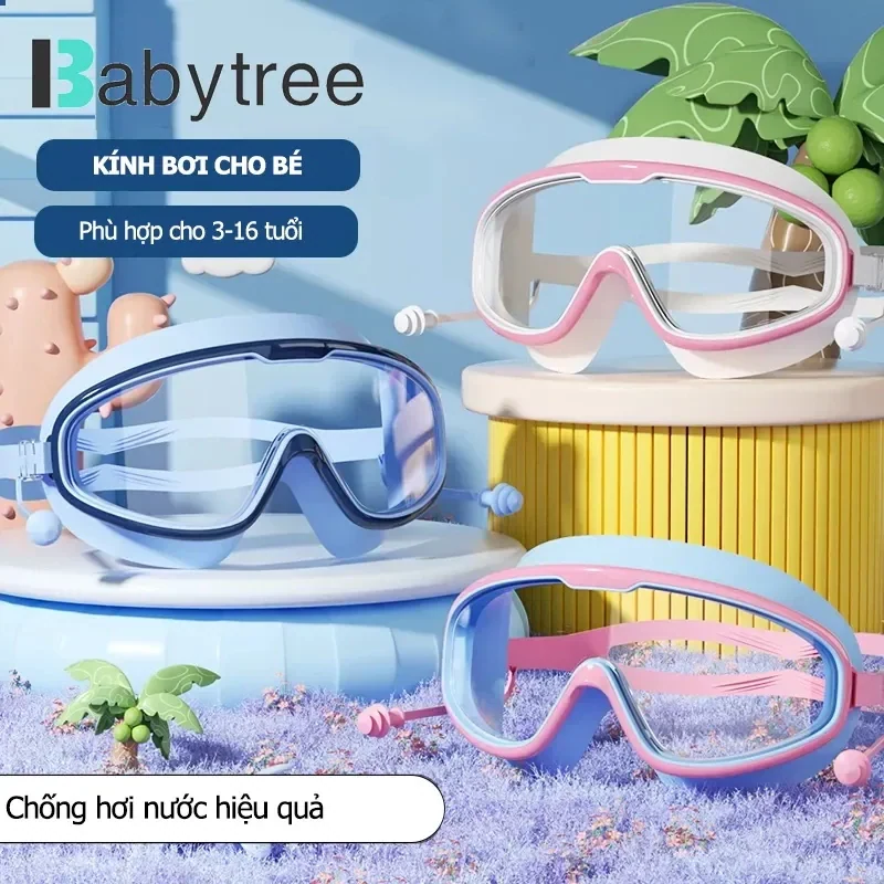 Kính bơi trẻ em BABYTREE gọng silicon tích hợp bịt tai hiện đại cao cấp cho bé…