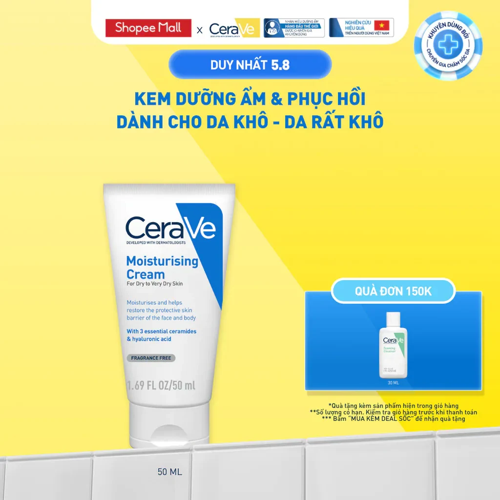 Kem dưỡng Cera Ve Moisturising Cream 50 ml