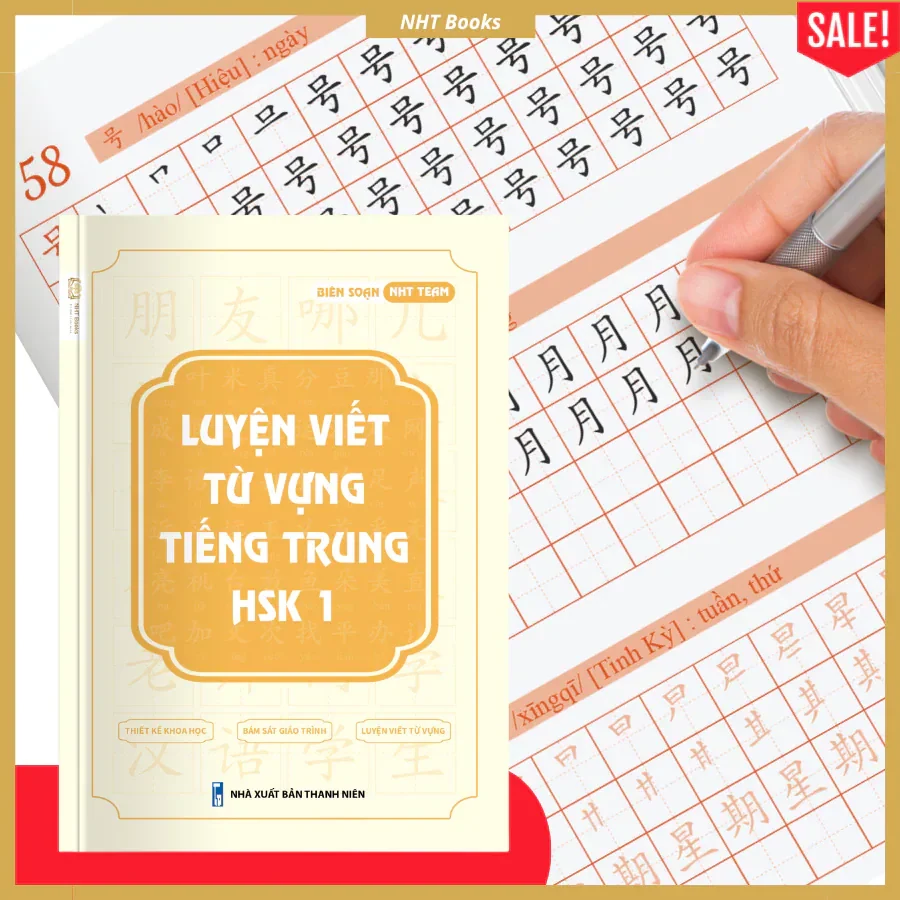 Sách - Luyện Viết Từ Vựng Tiếng Trung HSK 1 NHT Books