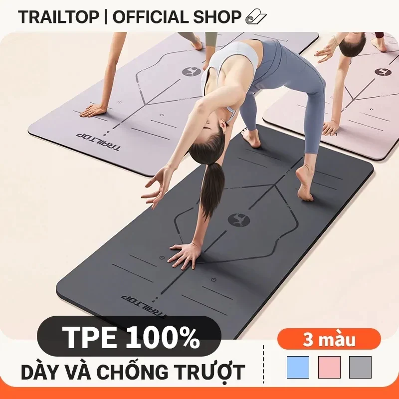 【COD】Trailtop Thảm Tập Yoga Thảm Tập Gym Có Thể Giáo Dục Tại Nhà Cao Su Non…