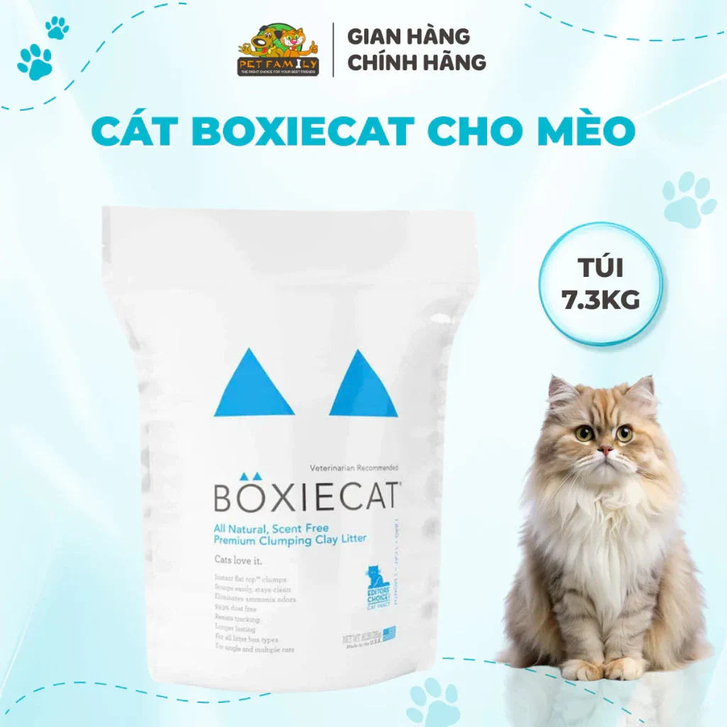 Cát Vệ Sinh Cho Mèo, Cát Đất Sét Boxiecat – Vón Chắc, Không Bụi, Loại Bỏ Mùi…