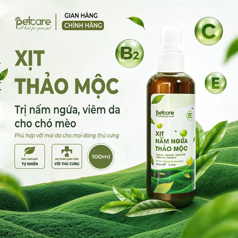 Xịt PETCARE viêm da nấm ngứa dạng sỉ