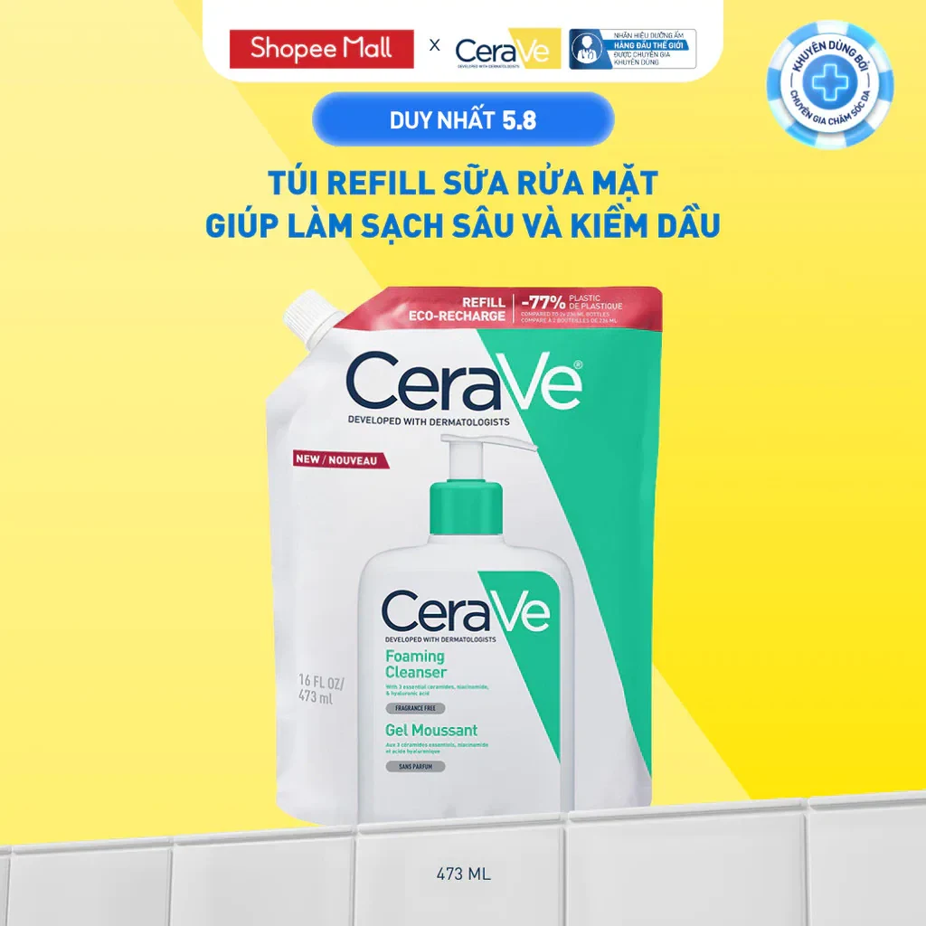 Túi refill Cera Ve Foaming Cleanser 473 ml