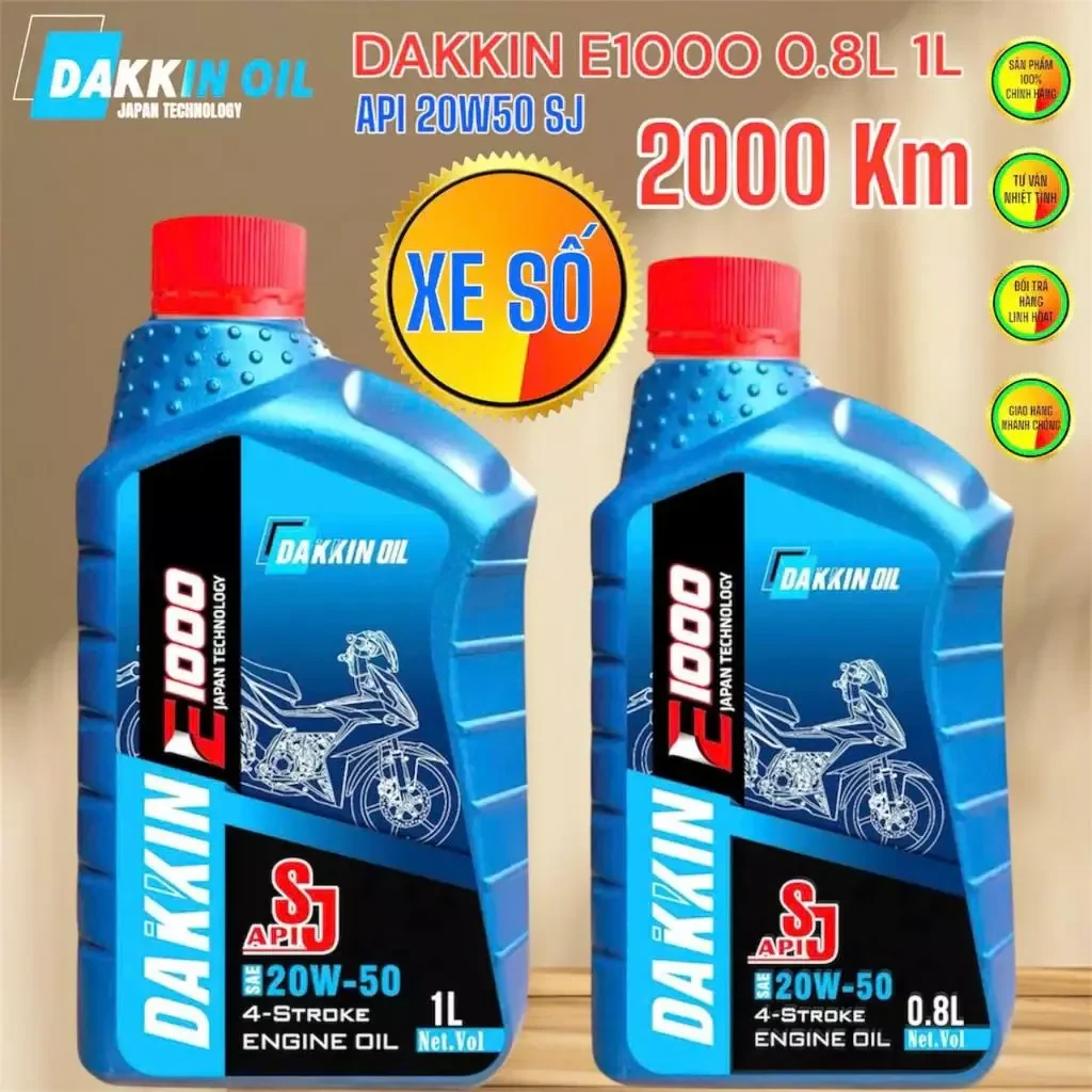 DẦU NHỚT DAKKIN E1000 XE SỐ 20W50 SJ