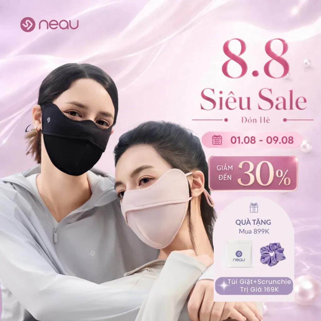 NEAU Ombré Pure 4D Khẩu Trang Chống Nắng Tia UV 99% Không Lem Son Thoáng Khí…