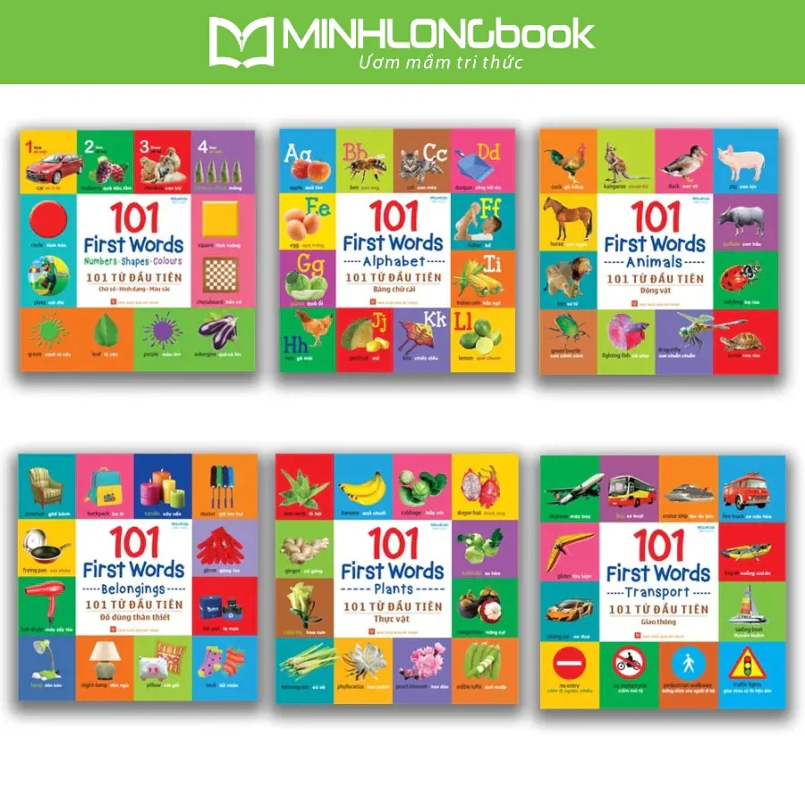 "Sách: 101 Từ Đầu Tiên / 101 First Words - Phát Triển Tư Duy Song Ngữ Cho Bé"