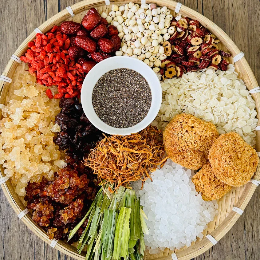 Set Chè Dưỡng Nhan Mộc Hoa 14 vị (Nguyên liệu Loại 1) - 25-30 chén. Chè Dưỡng…
