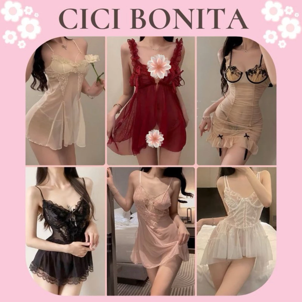 Sáu kiểu váy ngủ ren trong bộ sưu tập CICI BONITA CV140