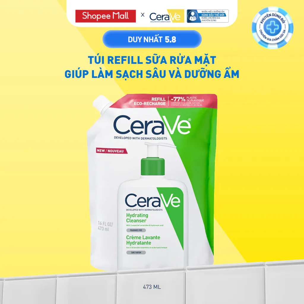 Túi refill Cera Ve Hydrating Cleanser 473 ml